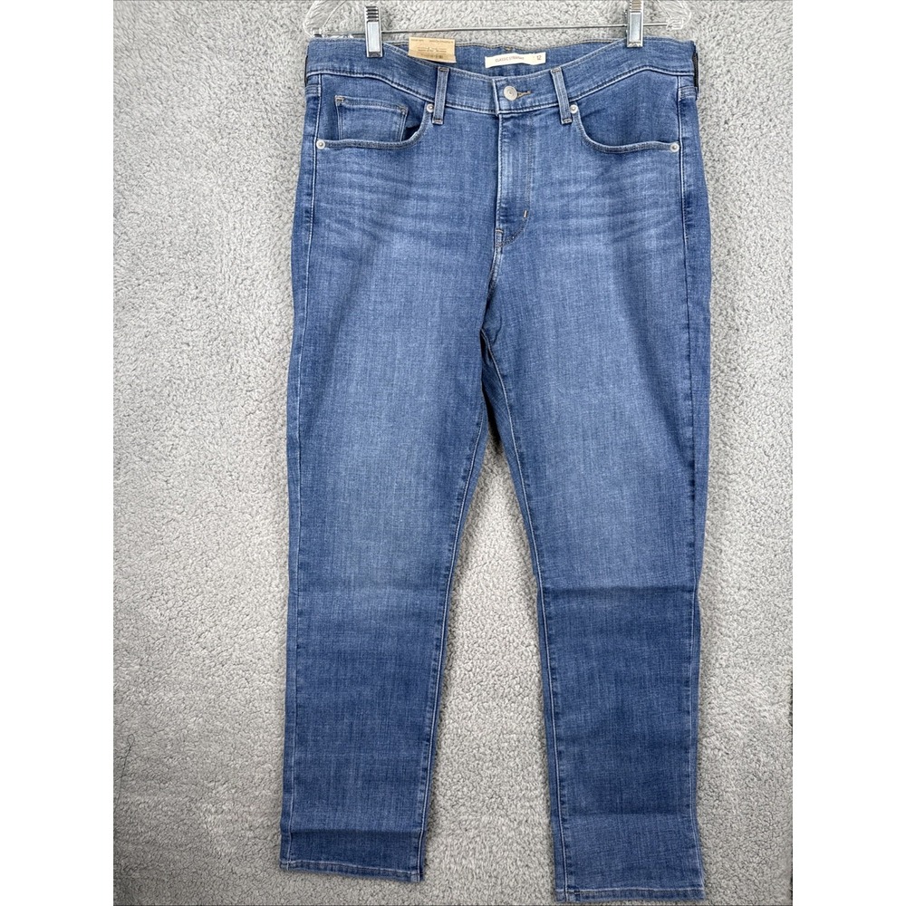 Levis Jeans Classic Straight Stellar Stretch Womens 12 Med 31x30 Blue Denim